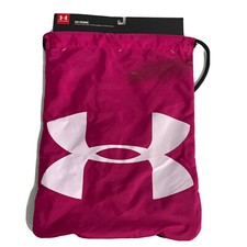 Under Armour Adult Ozsee Sackpack Stain on front, we haven't tried washing NEW