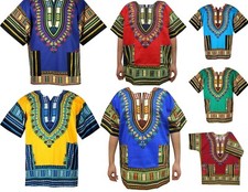African Vintage Men Dashiki Hippie Blouse Boho Tribal Shirt Women's Blouse S M L