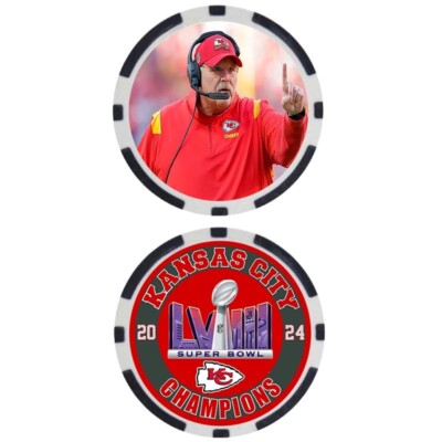 ANDY REID - KANSAS CITY CHIEFS 2024 SUPER BOWL LVIII CHAMPS - POKER ...