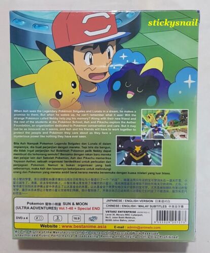 Anime DVD Pokemon Sun & Moon Ultra Adventures Vol 1-48 + Special End ENG  VERSION | eBay