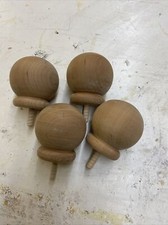 4 Solid wood Cherry Finials