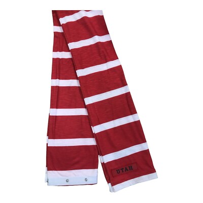ZOOZATZ Utah Utes Stripped Snap Scarf