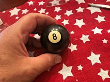 Vintage black 8 Ball stripe pool Billiard Bal...