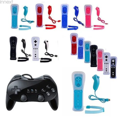 For Nintendo Wii /Wii U Wii Remote Nunchuck Controller Classic Pro Controller US
