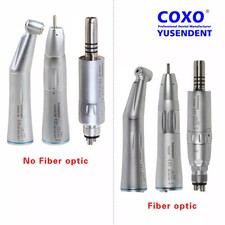 COXO Dental Low Speed (LED) Contra Angle Straight Handpiece Air Motor 4/6Hole UK