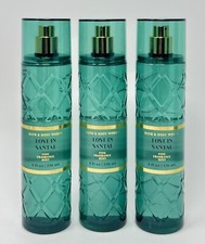 3 NEW BATH  BODY WORKS LOST IN SANTAL FINE FRAGRANCE MIST BODY SPRAY 8 OZ LARGE
