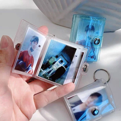 16 Pockets Mini Photo Album 1/2 Inch Backpack Keyring New Keychain Mini Album - Picture 5 of 12