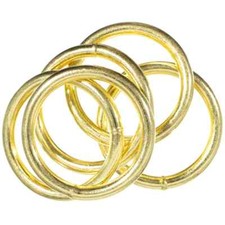 Welded Brass Plated O-Rings - Great for Crafting, Jewelry,  More - Craft County