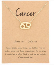 Cancer Zodiac Pendant Necklace