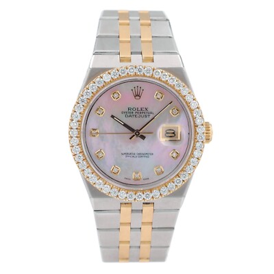 Rolex Datejust 17073 Two-Tone 18KY & SS White Diamond Dial & Bezel