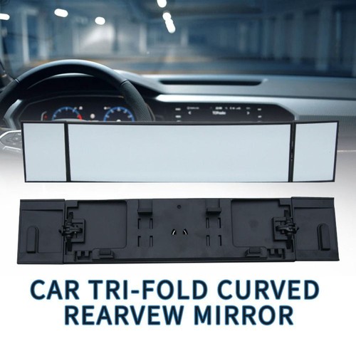 TriFold Wide Angle Curved Surface Mirror Car Modified Parts eBay