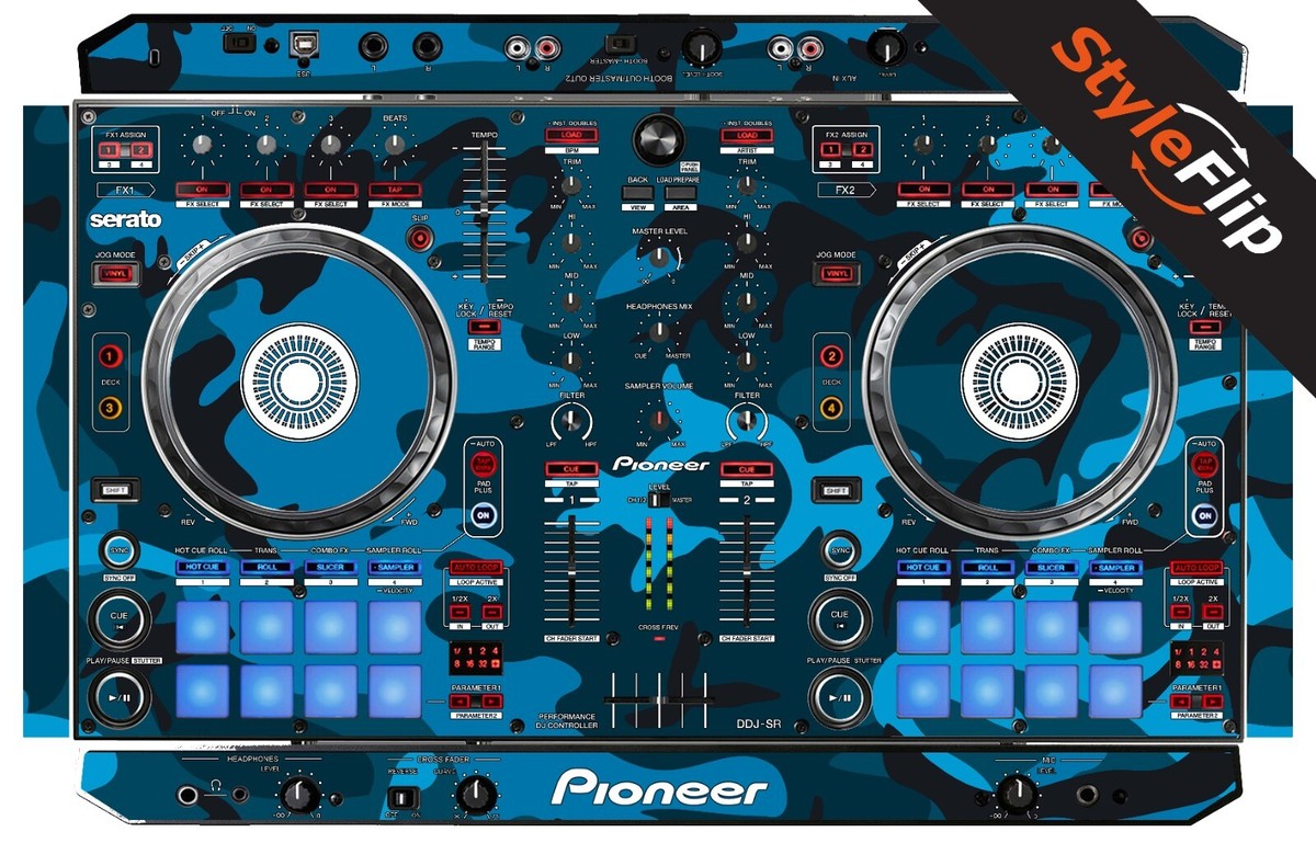 Pioneer DDJ-SR Skin | Camo Blue | Protective Decal | StyleFlip