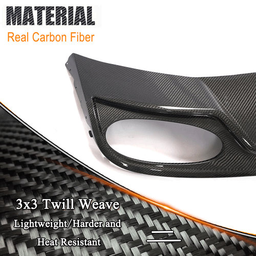 For Bentley Continental GT 2-Door 2012-2016 REAL CARBON Rear Bumper Diffuser Lip - Bild 8 von 11