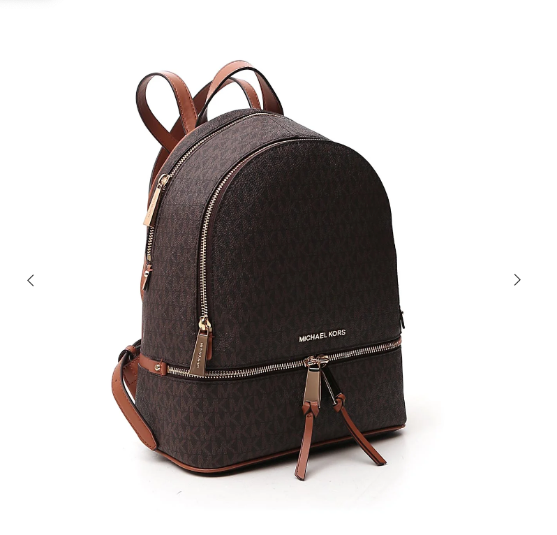 Michael Kors Signature Medium Rhea Zip Backpack in Musk Multi MSRP