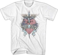 Bon Jovi Official New Men's T-Shirt Pierced Heart Tour in White Cotton SM - 5XL