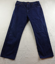 VTG Wrangler Jeans Men's 35x32 Cowboy Cut Original Fit 13MWZPW Blue Denim