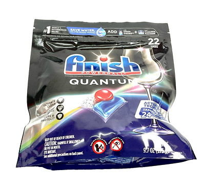 Finish Powerball Quantum Dishwasher Detergent 22 Tabs Active Technology 9.7 0Z