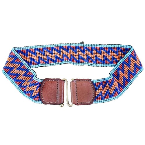 Streets Ahead Beaded Sun Brass Medallion Italian Leather  display picture 1