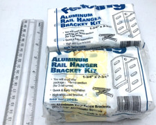 Vinyl Fencing Lot of 12 Aluminum Rail Hanger Brackets 1-3/4" x 2-3/4" New