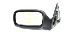 02 03 Saab 9-3 9 3 Left Driver Side Mirror Black Gray