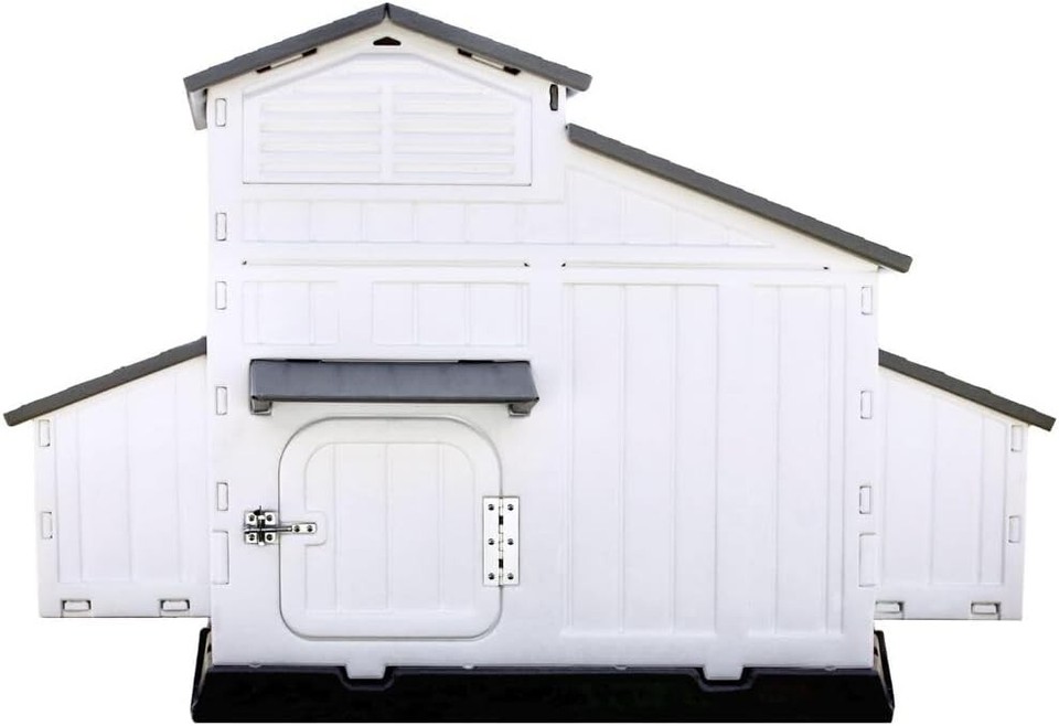 SnapLock Formex Chicken Coop White Plastic Predator Safe Coop for 8