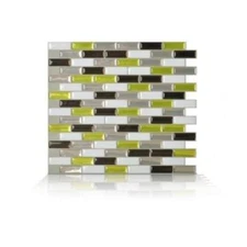 Smart Tiles Murano Verde Peel and Stick Mosaic SM11058-6 Spring Green 6-pack