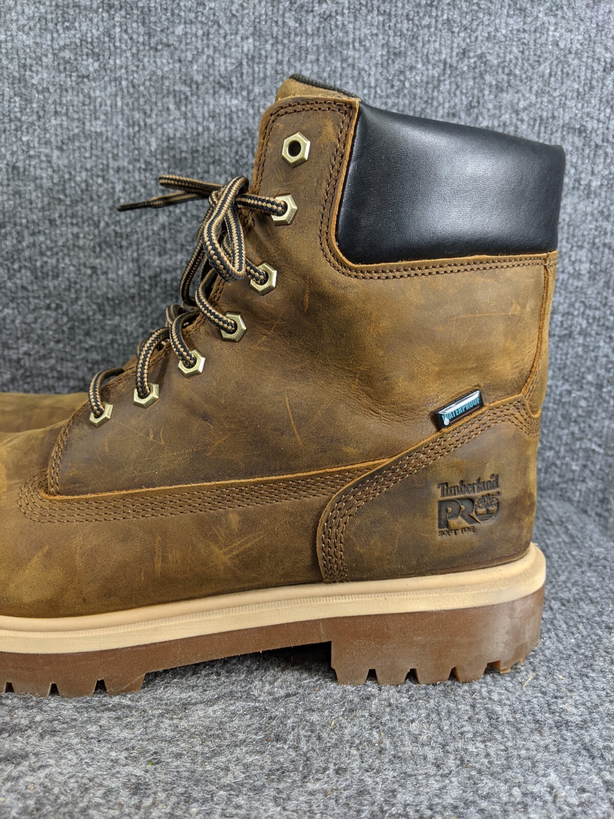 Timberland Pro Direct Attach 6\u0026#034; Soft Toe Brown Leather Boots Sz 12W -  Mens | eBay
