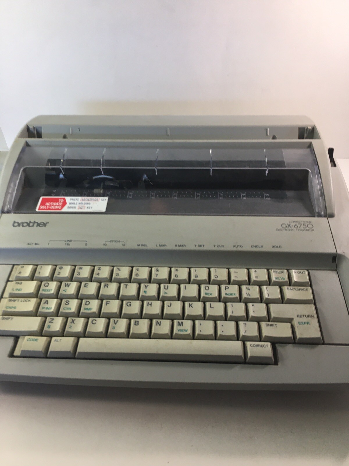 Brother GX6750 Correctronic Electronic Typewriter Works Needs Ribbon