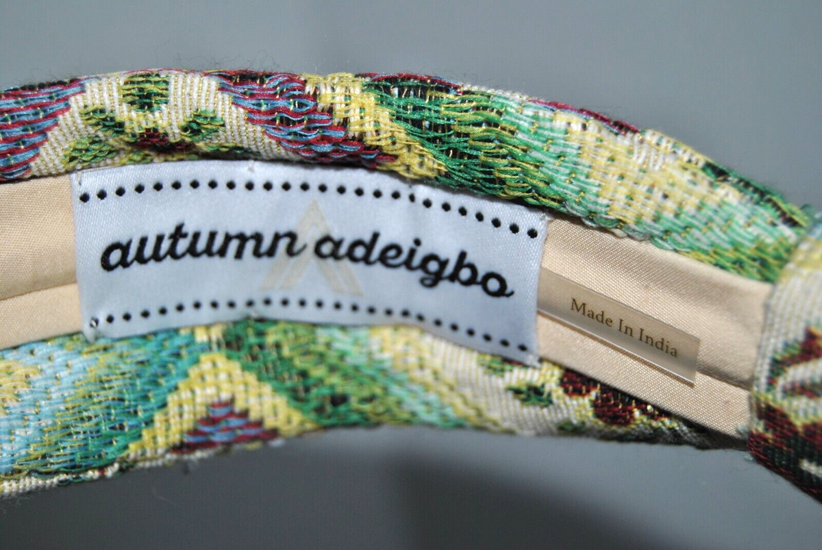 NWOT AUTUMN ADEIGBO Woven Diamond Twist Headband Women