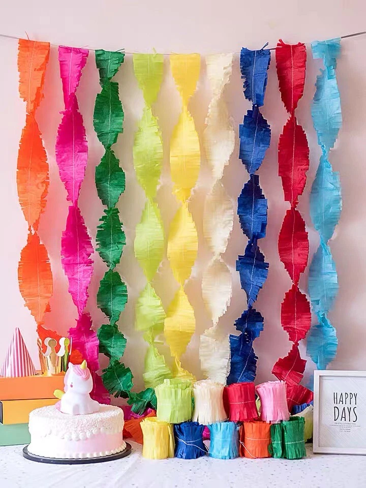 Tissue Paper Fringe Tassel Garland Wedding Party Baby ShowerDecor Photo  Backdrop