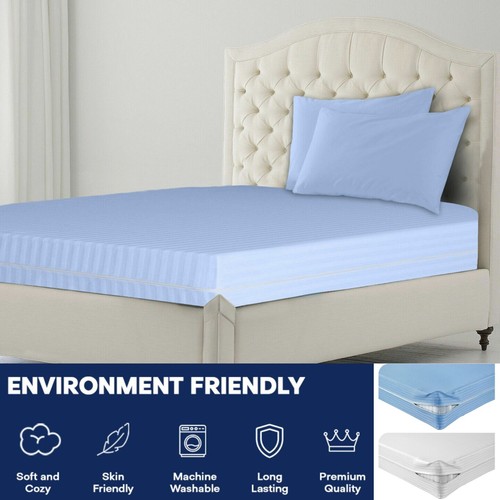 Zip UP Totally Encasement Mattress Cover Protector Anti Bugs Double Super King - Picture 17 of 35