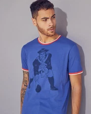 Mens Junk Food NFL New England Patriots Throwback Ringer Tee Shirt New XS-XL