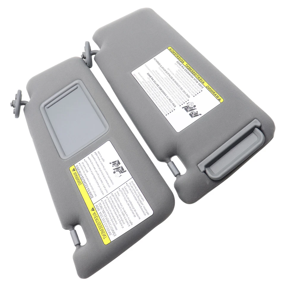 2005-2015 For Toyota Tacoma Sun Visor LH Driver & RH Passenger Side Gray 1 Pair - Image 4 of 4