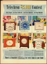 1951 Vintage ad for Telechron Electric Clocks  (040712)