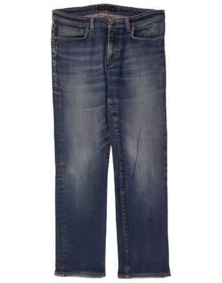 Trussardi Herren Straight Jeans W34 L30 blau BM07