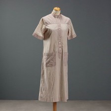 Celine Paris Abito Chemisier Vintage Cotone Taglia M/L Anni 70 Originale