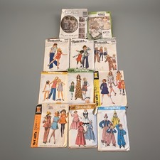 Lot Of 11 Vintage Uncut/Cut Simplicity McCall's Butterick Kid’s Sewing Patterns