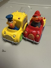 Lot of 2 Playskool 1980s Sesame Street diecast vehicles Bert and Ernie