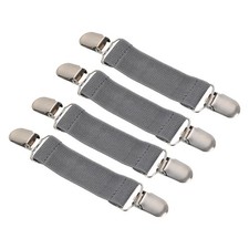 Clip glove, 4 pcs clamp glove with double side metal clasp, grey