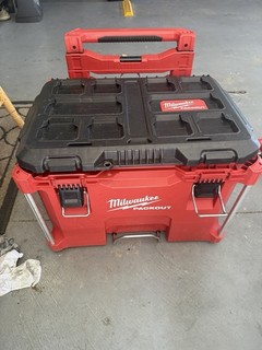 Milwaukee Packout Toolbox 48 22 8427 W/Lots Lots of Extras Very Good Condition