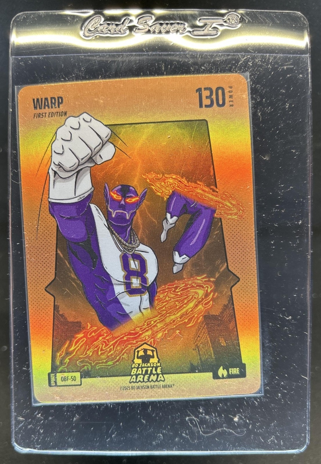 2025 Bo Jackson Battle Arena Alpha Update 1st Ed. Warp Orange Battlefoil #OBF-50