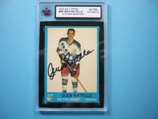 1962/63 TOPPS NHL HOCKEY CARD #58 JEAN RATELLE KSA NICE!! AUTO AUTOGRAPH TOPPS