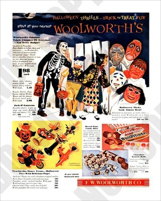 1954 Woolworth's Halloween Magazine Advertisement Promo Ad Repro 8x10 Photo