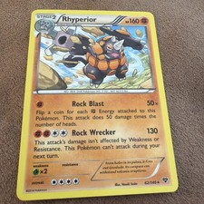 Pokémon TCG Rhyperior XY Base Set 62/146 Cosmos Holo Rare LP.