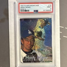 Fleer 1997 Flair Showcase Hideo Nomo #16 Row 0 PSA 9 Mint Dodgers MLB