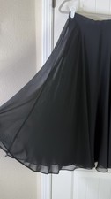 Vintage Skirt Flowy Sheer Maxi Black 6 Witchy Whimsygoth Fairy Grunge Romantic