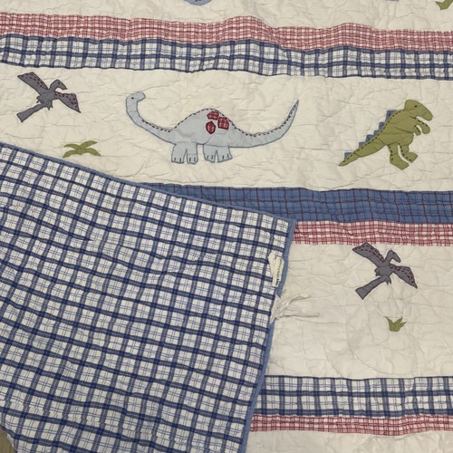Pottery Barn Kids PBK Super Saurus Dinosaur Dino Twin Size Quilt Comforter - Picture 3 of 5