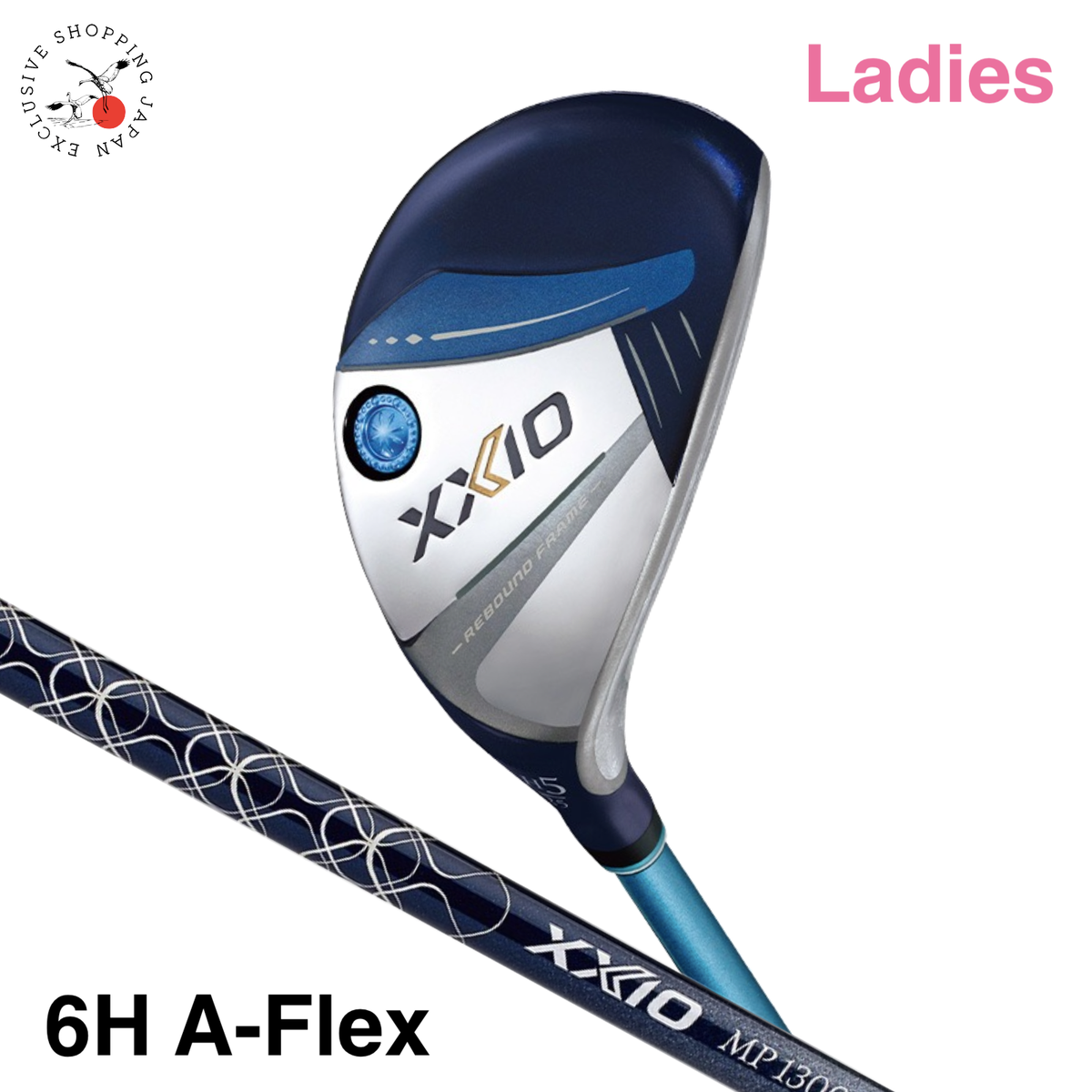 Dunlop Golf XXIO 13 XIII Ladies Hybrid Utility Blue 6H A-Flex
