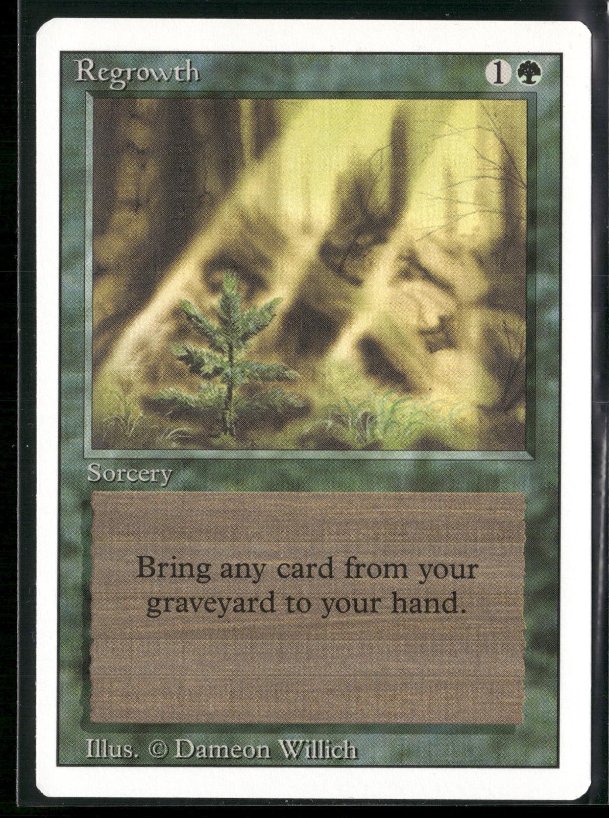 Regrowth Uncommon Revised Edition Magic: The Gathering Near Mint