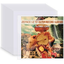 50 Clear Vinyl Record Sleeves - 12 LP Outer Covers 3.2 Mil Protection